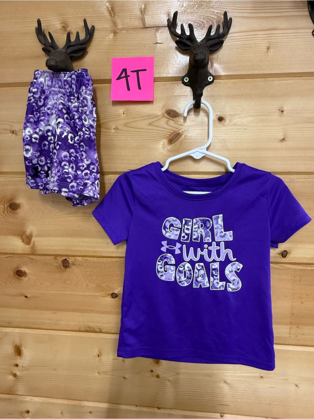 Under Armour Purple 'Girl With Goals' Kids Pajama Set